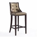 Celebracion Fifth Avenue Bronze & Walnut Beech Wood Bar Stool 45 x 19 x 22.5 in. CE3075961